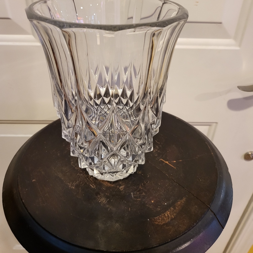 Vintage Val St Lambert Crystal Vase Signed 7" - Picture 4 of 13